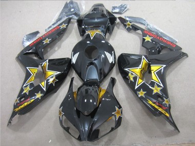 Black Yellow ENERGY DRINK 2006-2007 Honda CBR1000RR Motorcycle Fairings