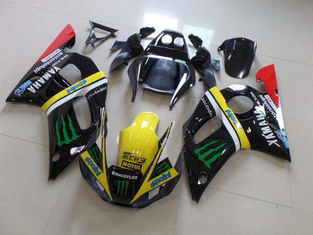 Black Yellow Monster 1998-2002 Yamaha YZF R6 Motorcycle Fairings Black Yellow Monster 1998-2002 Yamaha YZF R6 Motorcycle Fairings