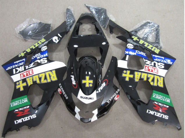 Black Yellow Rizla 2004-2005 Suzuki GSXR 600 Motorcycle Fairings Black Yellow Rizla 2004-2005 Suzuki GSXR 600 Motorcycle Fairings