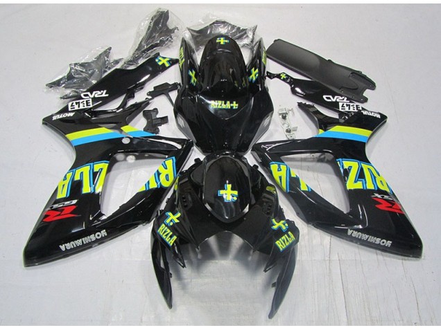 Black Yellow Rizla 2006-2007 Suzuki GSXR 600 Motorcycle Fairings Black Yellow Rizla 2006-2007 Suzuki GSXR 600 Motorcycle Fairings