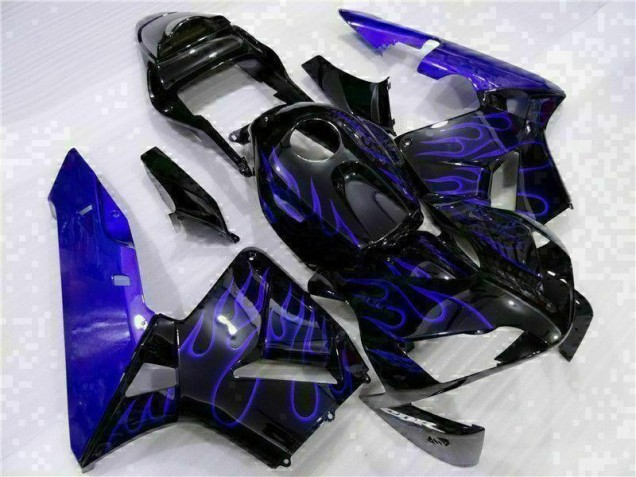 Black with Blue Flame 2003-2004 Honda CBR600RR Motorcycle Fairings Black with Blue Flame 2003-2004 Honda CBR600RR Motorcycle Fairings