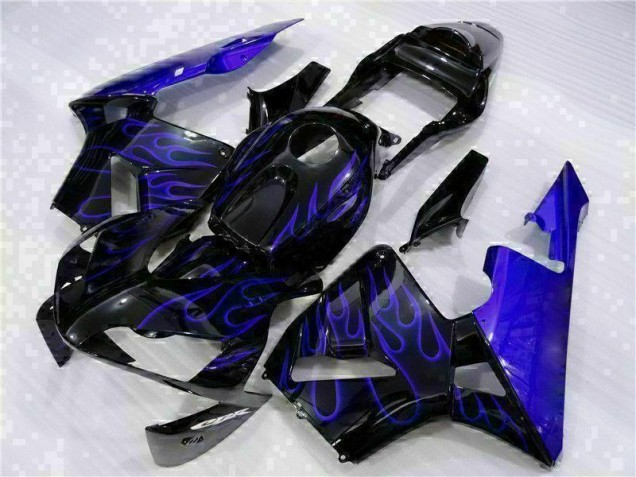 Black with Blue Flame 2003-2004 Honda CBR600RR Motorcycle Fairings Black with Blue Flame 2003-2004 Honda CBR600RR Motorcycle Fairings