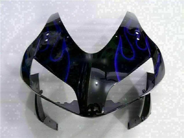 Black with Blue Flame 2003-2004 Honda CBR600RR Motorcycle Fairings Black with Blue Flame 2003-2004 Honda CBR600RR Motorcycle Fairings
