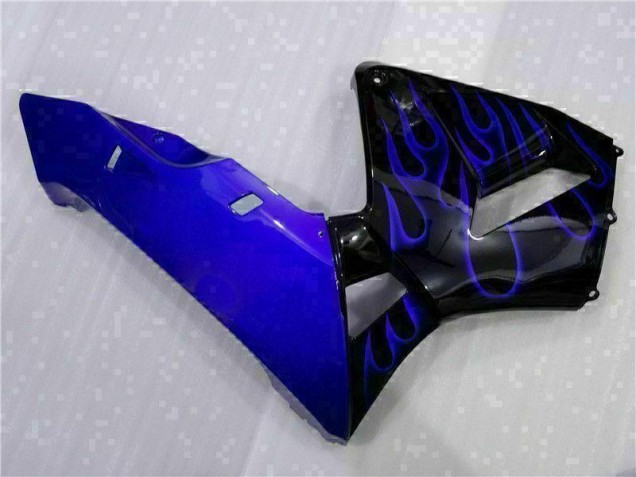 Black with Blue Flame 2003-2004 Honda CBR600RR Motorcycle Fairings Black with Blue Flame 2003-2004 Honda CBR600RR Motorcycle Fairings