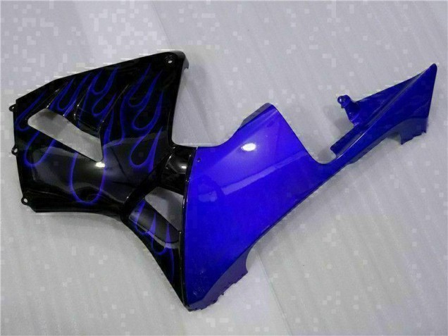 Black with Blue Flame 2003-2004 Honda CBR600RR Motorcycle Fairings Black with Blue Flame 2003-2004 Honda CBR600RR Motorcycle Fairings