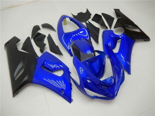 Blue 2005-2006 Kawasaki ZX6R Motorcycle Fairing Blue 2005-2006 Kawasaki ZX6R Motorcycle Fairing
