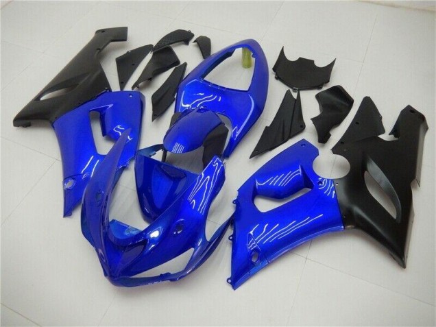 Blue 2005-2006 Kawasaki ZX6R Motorcycle Fairing Blue 2005-2006 Kawasaki ZX6R Motorcycle Fairing