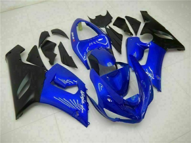 Blue 2005-2006 Kawasaki ZX6R Motorcycle Fairings Blue 2005-2006 Kawasaki ZX6R Motorcycle Fairings
