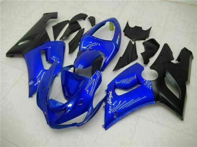 Blue 2005-2006 Kawasaki ZX6R Motorcycle Fairings Blue 2005-2006 Kawasaki ZX6R Motorcycle Fairings