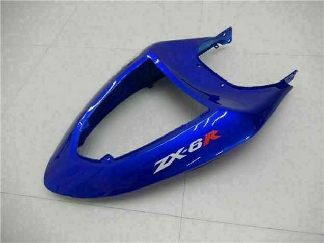 Blue 2005-2006 Kawasaki ZX6R Motorcycle Fairings Blue 2005-2006 Kawasaki ZX6R Motorcycle Fairings