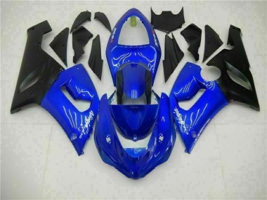 Blue 2005-2006 Kawasaki ZX6R Motorcycle Fairings