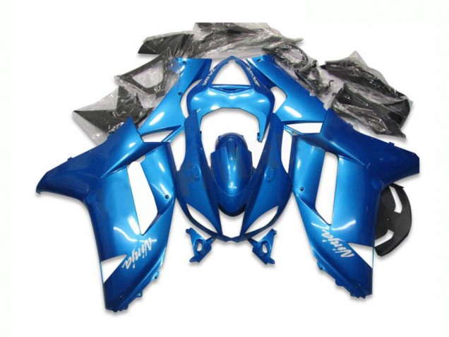 Blue 2007-2008 Kawasaki ZX6R Motorcycle Fairings Blue 2007-2008 Kawasaki ZX6R Motorcycle Fairings