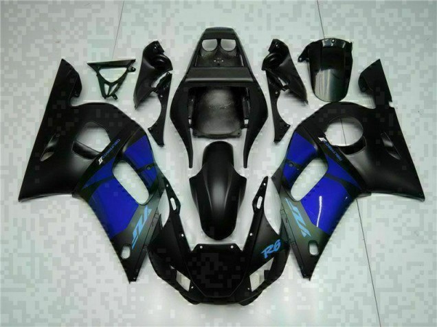 Blue Black 1998-2002 Yamaha YZF R6 Motorcycle Fairing Blue Black 1998-2002 Yamaha YZF R6 Motorcycle Fairing