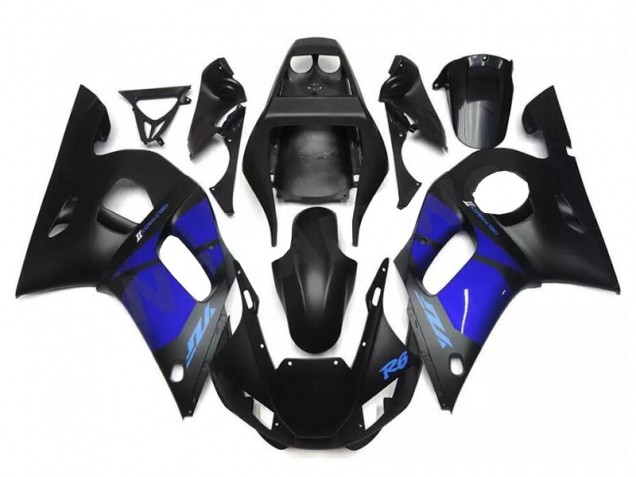 Blue Black 1998-2002 Yamaha YZF R6 Motorcycle Fairings Blue Black 1998-2002 Yamaha YZF R6 Motorcycle Fairings