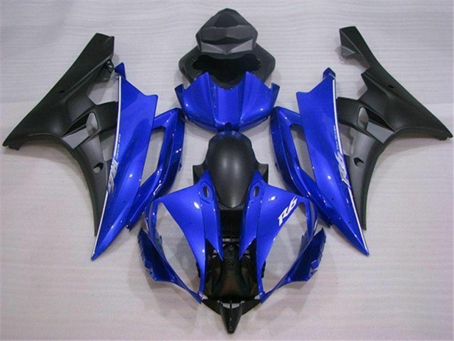 Blue Black 2006-2007 Yamaha YZF R6 Aftermarket Motorcycle Fairings Blue Black 2006-2007 Yamaha YZF R6 Aftermarket Motorcycle Fairings