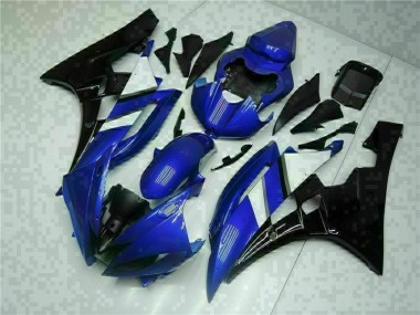 Blue Black 2006-2007 Yamaha YZF R6 Motorcycle Fairing Kits & Plastic