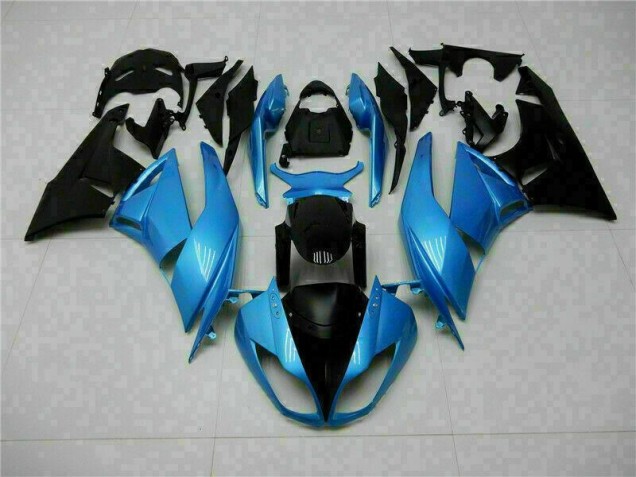 Blue Black 2009-2012 Kawasaki ZX6R Motorcycle Fairings Blue Black 2009-2012 Kawasaki ZX6R Motorcycle Fairings