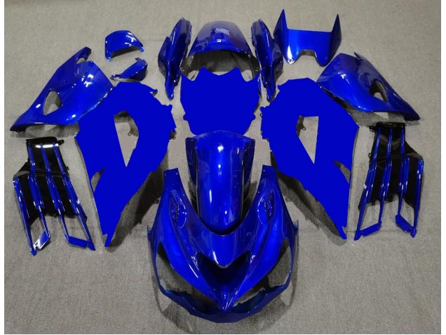 Blue Black 2012-2021 Kawasaki ZX14R ZZR1400 Motorcycle Fairings