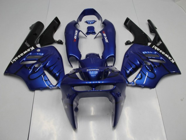 Blue Black Flame 1994-1997 Kawasaki ZX9R Motorcycle Fairings Blue Black Flame 1994-1997 Kawasaki ZX9R Motorcycle Fairings