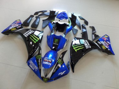 Blue Black Monster 2009-2011 Yamaha YZF R1 Motorcycle Fairing