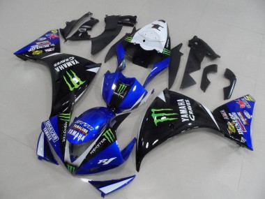 Blue Black Monster 2009-2011 Yamaha YZF R1 Motorcycle Fairings