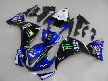 Blue Black Monster 2012-2014 Yamaha YZF R1 Motorcycle Fairing