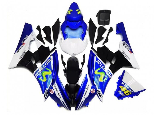 Blue Black White 2006-2007 Yamaha YZF R6 Motorcycle Fairings Blue Black White 2006-2007 Yamaha YZF R6 Motorcycle Fairings
