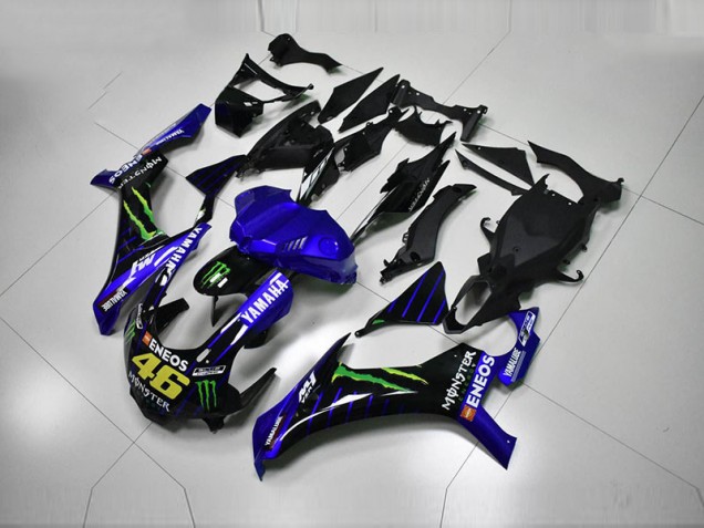 Blue Blue White ENEOS 46 Monster 2015-2019 Yamaha YZF R1 Motorcycle Fairings Blue Blue White ENEOS 46 Monster 2015-2019 Yamaha YZF R1 Motorcycle Fairings