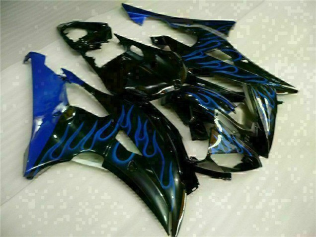 Blue Flame Black 2008-2016 Yamaha YZF R6 Motorcycle Fairings Blue Flame Black 2008-2016 Yamaha YZF R6 Motorcycle Fairings