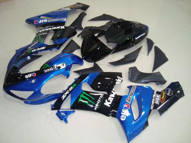 Blue Monster 2005-2006 Kawasaki ZX6R Motorcycle Fairings Blue Monster 2005-2006 Kawasaki ZX6R Motorcycle Fairings