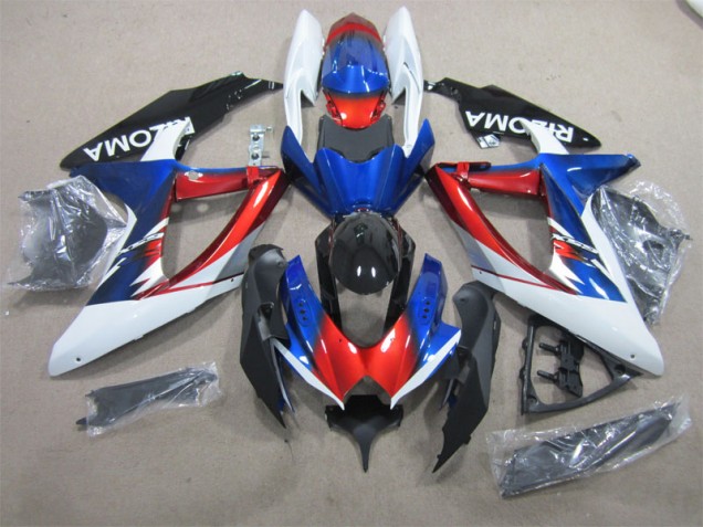 Blue Red White 2008-2010 Suzuki GSXR 600 Motorcycle Fairings Blue Red White 2008-2010 Suzuki GSXR 600 Motorcycle Fairings