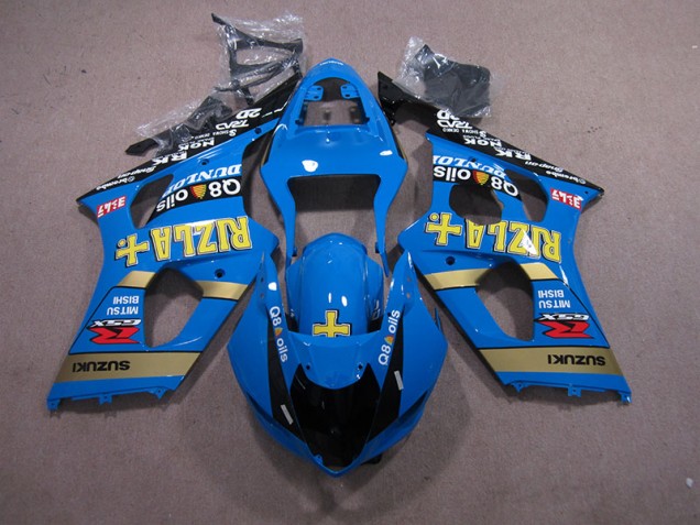 Blue Rizla Q8 Oils 2003-2004 Suzuki GSXR 1000 Motorcycle Fairings