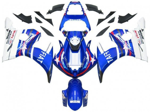 Blue Star Fiat 2003-2005 Yamaha YZF R6 Motorcycle Fairings Blue Star Fiat 2003-2005 Yamaha YZF R6 Motorcycle Fairings