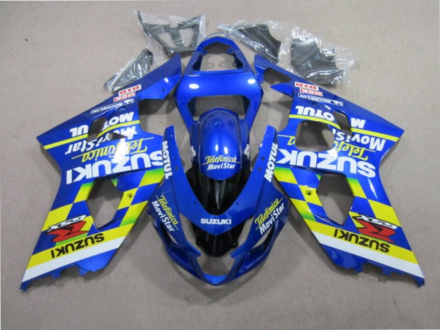 Blue Telefunica Movistar 2001-2003 Suzuki GSXR 600 Motorcycle Fairings Blue Telefunica Movistar 2001-2003 Suzuki GSXR 600 Motorcycle Fairings