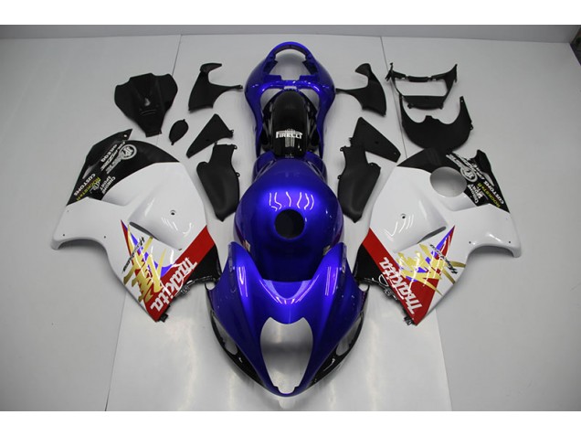 Blue White 1996-2007 Suzuki GSXR 1300 Hayabusa Motorcycle Fairing
