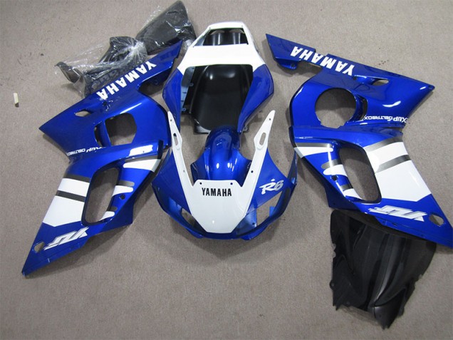 Blue White 1998-2002 Yamaha YZF R6 Motorcycle Fairing Blue White 1998-2002 Yamaha YZF R6 Motorcycle Fairing