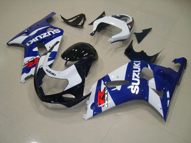 Blue White 2001-2003 Suzuki GSXR 750 Motorcycle Fairing Blue White 2001-2003 Suzuki GSXR 750 Motorcycle Fairing