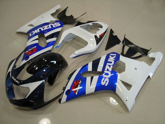 Blue White 2001-2003 Suzuki GSXR 750 Motorcycle Fairings Blue White 2001-2003 Suzuki GSXR 750 Motorcycle Fairings