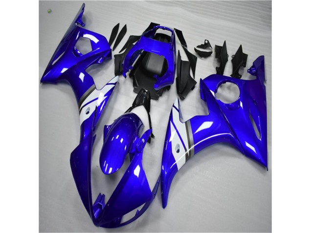 Blue White 2003-2005 Yamaha YZF R6 Full Motorcycle Fairing Kits Blue White 2003-2005 Yamaha YZF R6 Full Motorcycle Fairing Kits
