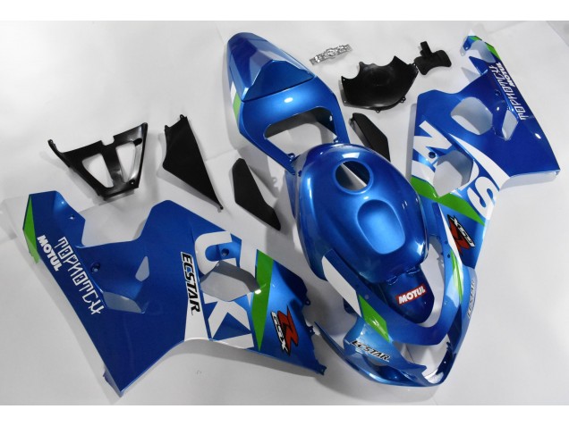 Blue White 2004-2005 Suzuki GSXR 600/750 Motorcycle Fairing Blue White 2004-2005 Suzuki GSXR 600/750 Motorcycle Fairing