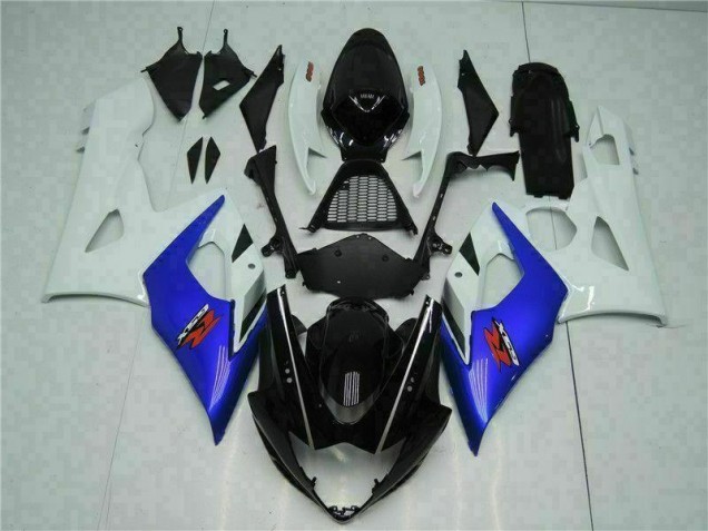 Blue White 2005-2006 Suzuki GSXR 1000 Motorcycle Fairing Blue White 2005-2006 Suzuki GSXR 1000 Motorcycle Fairing