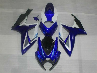 Blue White 2006-2007 Suzuki GSXR 600/750 Motorcycle Fairings