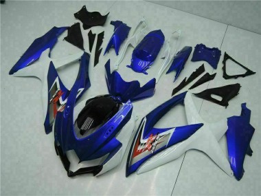 Blue White 2008-2010 Suzuki GSXR 600/750 Full Motorcycle Fairing Kits