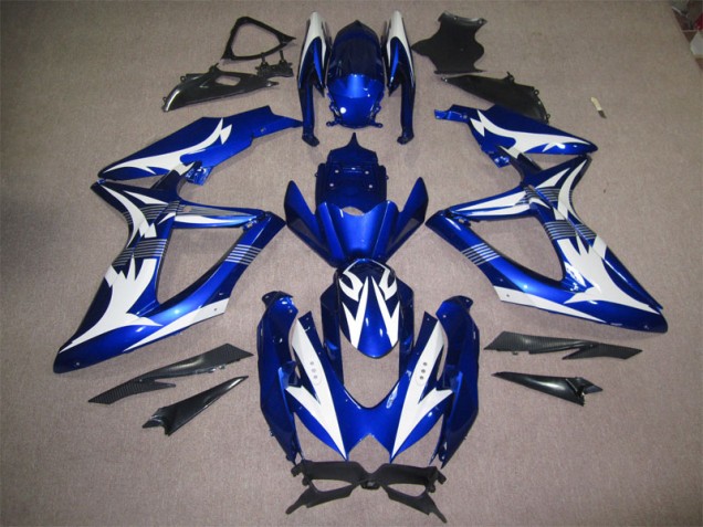 Blue White 2008-2010 Suzuki GSXR 600 Motorcycle Fairings Blue White 2008-2010 Suzuki GSXR 600 Motorcycle Fairings