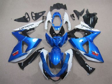 Blue White 2009-2016 Suzuki GSXR 1000 Aftermarket Motorcycle Fairings