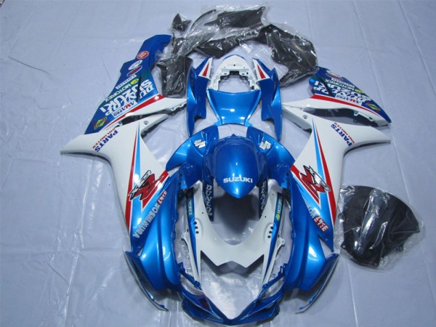 Blue White 2011-2021 Suzuki GSXR 600 Motorcycle Fairings Blue White 2011-2021 Suzuki GSXR 600 Motorcycle Fairings