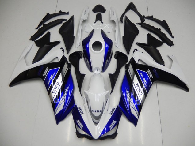 Blue White 2015-2022 Yamaha YZF R3 Motorcycle Fairing Blue White 2015-2022 Yamaha YZF R3 Motorcycle Fairing