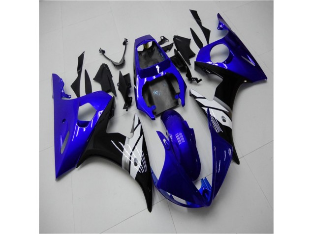 Blue White Black 2003-2005 Yamaha YZF R6 Motorcycle Fairings Blue White Black 2003-2005 Yamaha YZF R6 Motorcycle Fairings