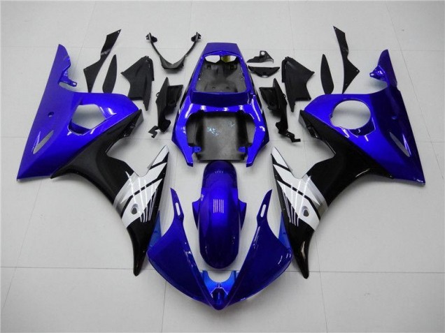 Blue White Black 2003-2005 Yamaha YZF R6 Motorcycle Fairings Blue White Black 2003-2005 Yamaha YZF R6 Motorcycle Fairings