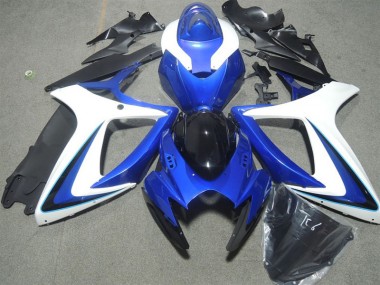Blue White Black 2006-2007 Suzuki GSXR 600 Motorcycle Fairings